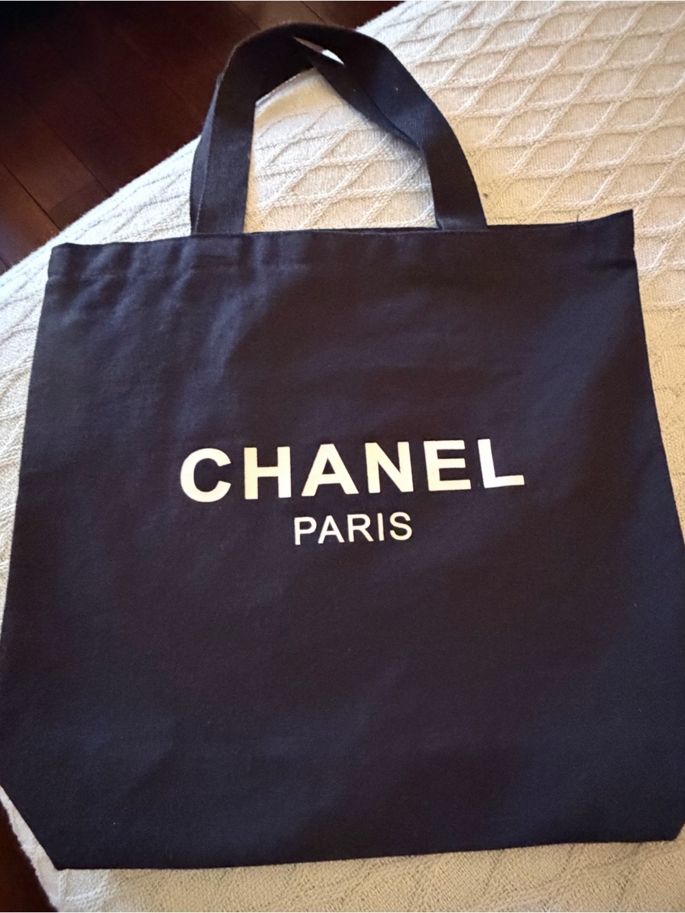 Chanel black canvas Tote New! - Picture 2 of 15